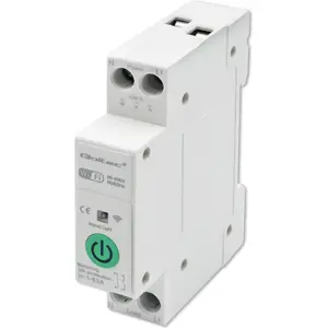 Relé Inteligente Wi-Fi p/ calha DIN c/ medição de energia 63A (Compatível com Tuya)
