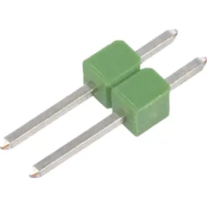 Barra de 2 pinos (1x2) macho 2.54mm para PCB - verde