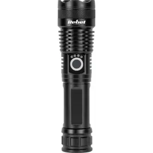 Lanterna LED 10W 1000lm c/ zoom em alumínio - 26650 Recarregável - USB-C