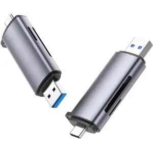 Leitor de cartões de memória SD/microSD - USB 3.0 (USB-A / USB-C) 5Gbps