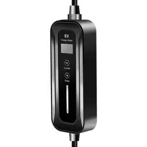 Carregador portátil para EV c/ display - monofásico 6-16A 3.6kW - Schuko - Tipo 2 - IP67 - 5m