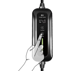 Carregador portátil para EV c/ display - monofásico 6-16A 3.6kW - Schuko - Tipo 2 - IP67 - 5m
