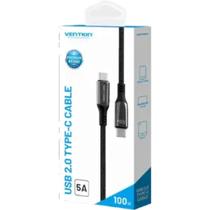 Cabo USB-C <-> USB-C 2.0 PD 100W 480Mbps - 1.2m - negro