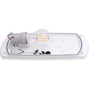 Aplique de LED 1x E27 (s/ lâmpada) - IP66 - Branco- 300x130x85mm