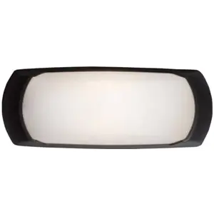 Aplique de LED 1x E27 (s/ lâmpada) - IP66 - Preto - 300x130x85mm