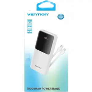 Powerbank 10.000mAh PD 22.5W - cabos USB-C e Lightning integrados - preto