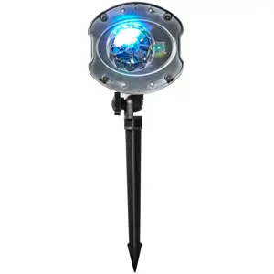 Projector LED Laser efeitos de estrelas e galáxias (50m²) c/ base + estaca - 230Vac - IP44