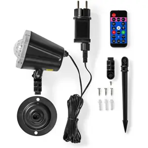 Projector LED Laser efeitos de estrelas e galáxias (50m²) c/ base + estaca - 230Vac - IP44