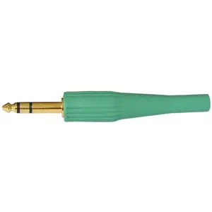 Ficha Jack 6.3mm STEREO Macho - Verde