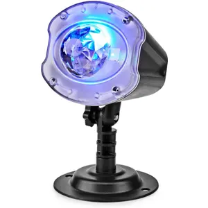 Projector LED Laser efeitos de estrelas e galáxias (50m²) c/ base + estaca - 230Vac - IP44