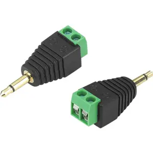 Ficha Jack3.5 MONO macho com terminais de parafusos