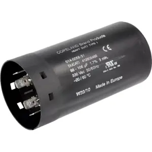 Condensador para motor 97µF +-10% 330V AC Ø52.4x105mm - c/ terminais 6.3mm - Ducati 412805460