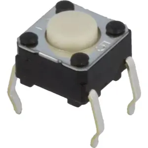 Botão miniatura 6x6x(4.3)mm SPST-NO 24VDC 50mA THT 0.98N