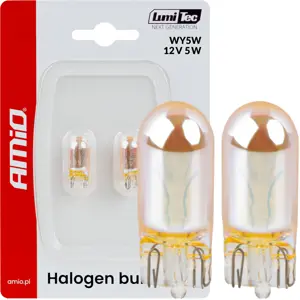 Lámpara CROMADA T10 W2.1x9.5d WY5W 12V 5W - Ámbar [2 unid.]