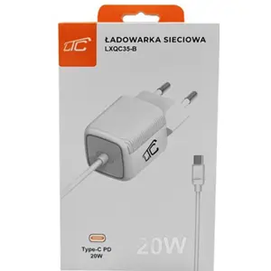 Carregador 20W 3A c/ cabo USB-C PD - Branco