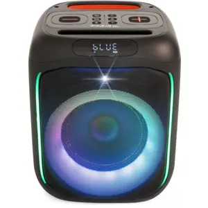 Coluna portátil amplificada 180W 6.5'' USB/SD/AUX/BT + comando + microfone