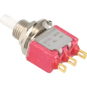 Botão de pressão monoestável SPDT ON-(ON) 250V 20mA (3 pinos)