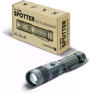 Lanterna LED CREE 700lm c/ zoom - recarregável USB-C - IPX4