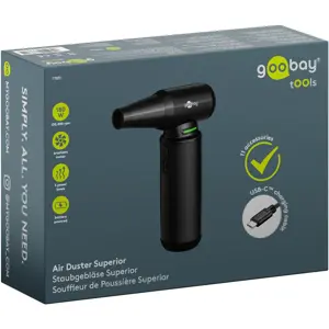 Soprador de ar portátil a bateria 180W 6.000mAh (c/ 8 ponteiras)