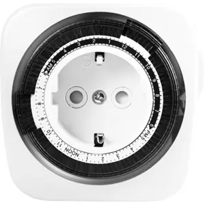 Tomada horária analógica diária 24h 3500W 16A