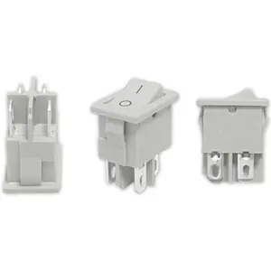 Interruptor basculante bipolar DPST OFF-ON 250VAC 10A - blanco