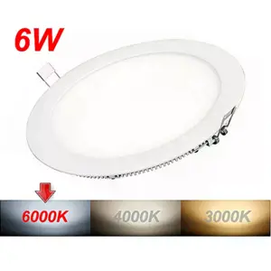Downlight LED redondo 6W 540lm 6500K (branco frio) Ø120x27mm (Ø110mm) - com driver