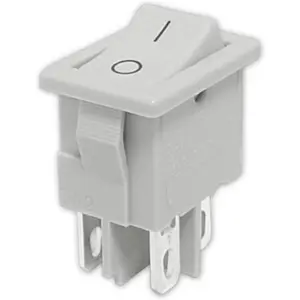 Interruptor basculante bipolar DPST OFF-ON 250VAC 10A - blanco