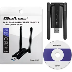 Mini adaptador USB 3.0 Wi-Fi Dual Band (2.4/5GHz) - 1200Mbps
