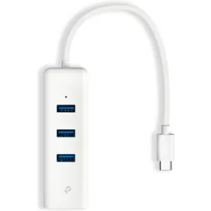 Hub Adaptador USB-C para RJ45 Ethernet Gigabit c/ hub 3x USB-A 3.0