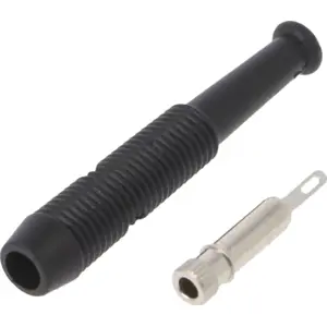 Ficha banana 2mm fêmea de soldar 6A/60Vdc - Preto