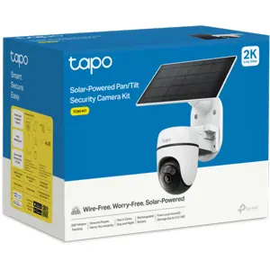 Câmara IP (Wi-Fi) Pan/Tilt 2K 3MP 4mm IR 10m c/ bateria + painel solar - IP65