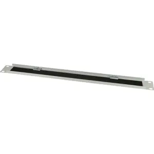 Painel passa-cabos com escova para armário bastidor 19'' 1U - Cinza