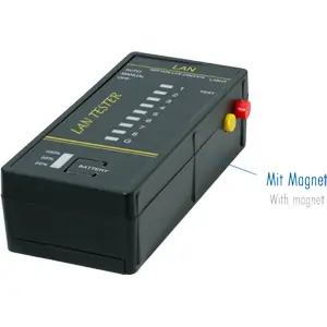 Testador de cabos de rede, telefónicos (RJ45+RJ11+RJ12) c/ localizador PoE