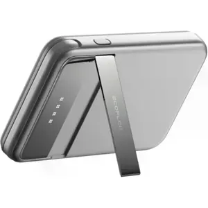 Powerbank c/ carregamento Qi Wireless magnétigo (MagSafe) 5000mAh USB-C PD 30W - prateado