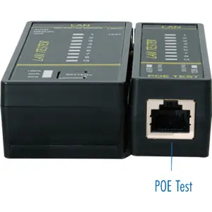Testador de cabos de rede, telefónicos (RJ45+RJ11+RJ12) c/ localizador PoE