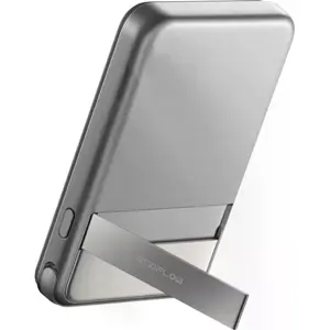 Powerbank c/ carregamento Qi Wireless magnétigo (MagSafe) 5000mAh USB-C PD 30W - prateado