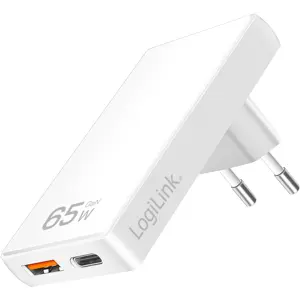 Cargador SLIM 65W GaN USB-C (PD) + USB-A (QC)