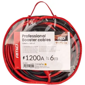 Cabos de bateria profissional 12/24VDC [99.9% Cobre] 1200A - 6m
