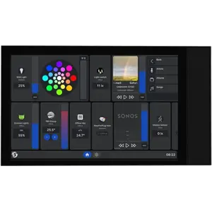 Ecrã Touch 10.1'' de Parede p/ Controlo Centralizado c/ Relé 1500W + Wi-Fi 6 e BT 5.4 - Preto