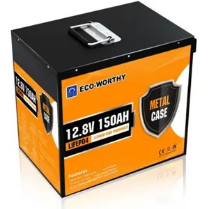 Bateria de Lithium (LiFePO4) BMS c/ caixa metálica + Bluetooth - 12.8V 150A (1920Wh)