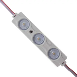 Série de 10 módulos de 3 LEDs 12V 3000K (branco quente) IP65 - 1.60m