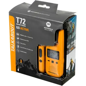 Kit de 2 Walkie-talkies 16 canais 8km IP54 - Amarelo