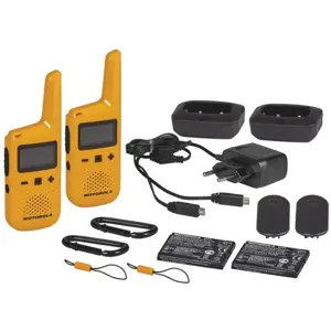 Kit de 2 Walkie-talkies 16 canais 8km IP54 - Amarelo
