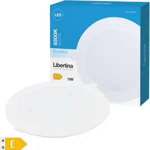 Downlight LED redondo LGP 18W 1600lm 6500K (branco frio) Ø221x29mm (Ø205mm) - com driver