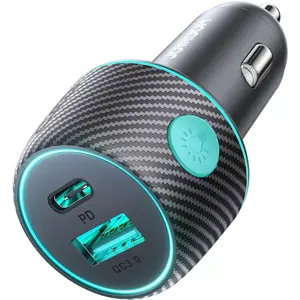 Cargador de mechero (12..24VDC) USB-C + USB-A PD 60W