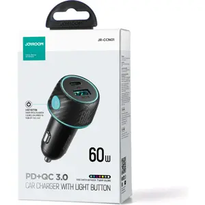 Cargador de mechero (12..24VDC) USB-C + USB-A PD 60W