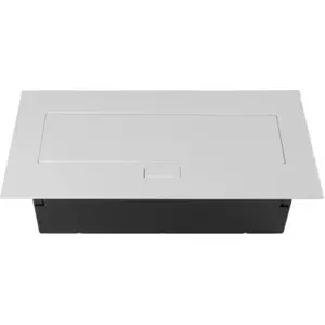 Bloco de tomadas de encastrar com tampa 2x Schuko + 2x USB-A – cabo 1.5m – Branco