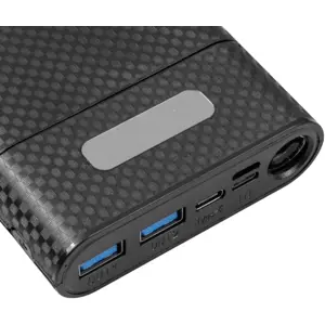 Caixa Power Bank 18W p/ 8x Li-Ion 18650 (não incluidas) - 2x USB-A QC + USB-C PD + Lanterna
