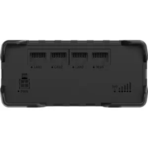 Router industrial 4G LTE Cat4 Dual-SIM + eSIM c/ 4×Ethernet PoE+ (IN/OUT) e WiFi