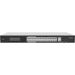 Switch 27P Gigabit (24x PoE+ + 1x RJ45 + 1x SFP/RJ45 Combo + 1x SFP) montável em rack